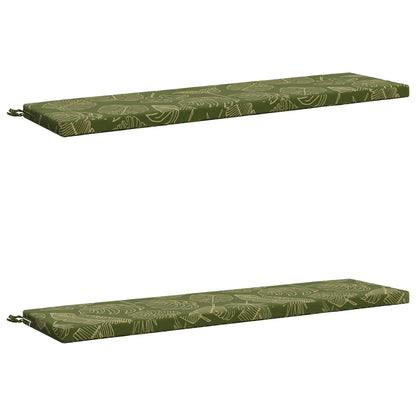 vidaXL 2-Piece Bench Cushions SOEST 2 pcs 100% Polyester Leaf Design