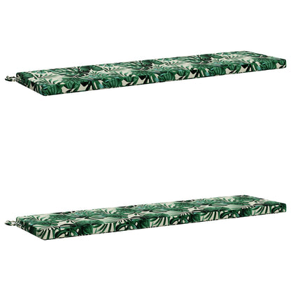 vidaXL 2-Piece Bench Cushions SOEST 2 pcs 100% Polyester Leaf Pattern