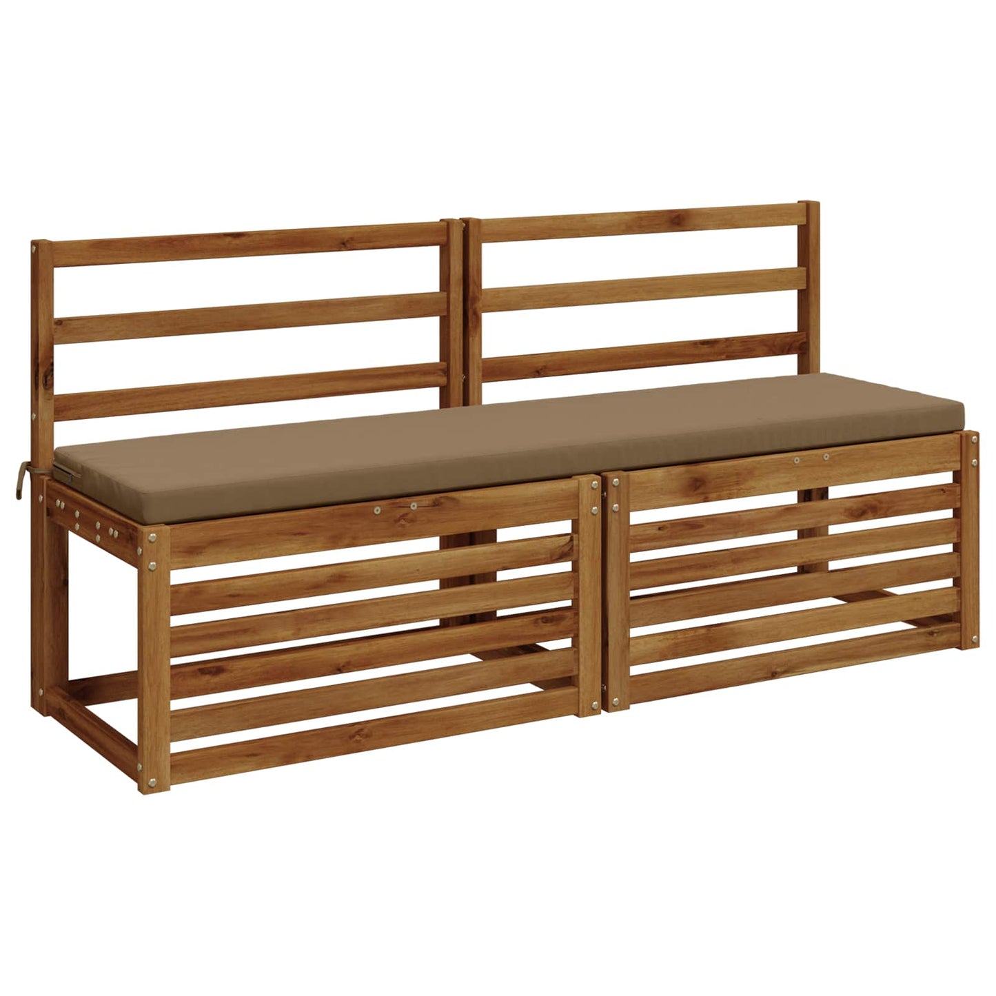 vidaXL 2-Piece Bench Cushions SOEST 2 pcs 100% Polyester Taupe