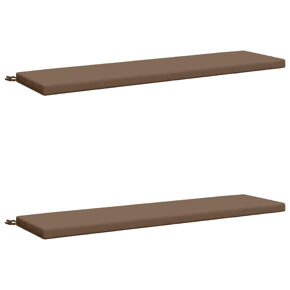 vidaXL 2-Piece Bench Cushions SOEST 2 pcs 100% Polyester Taupe