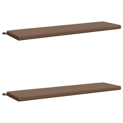 vidaXL 2-Piece Bench Cushions SOEST 2 pcs 100% Polyester Taupe