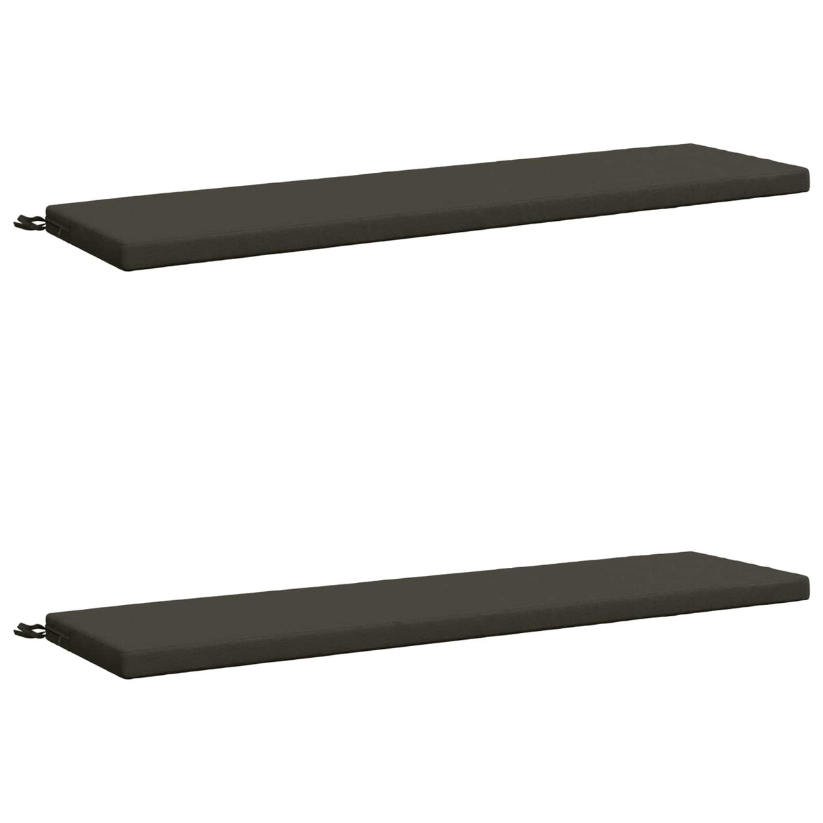 vidaXL 2-Piece Bench Cushions SOEST 2 pcs 100% Polyester Anthracite