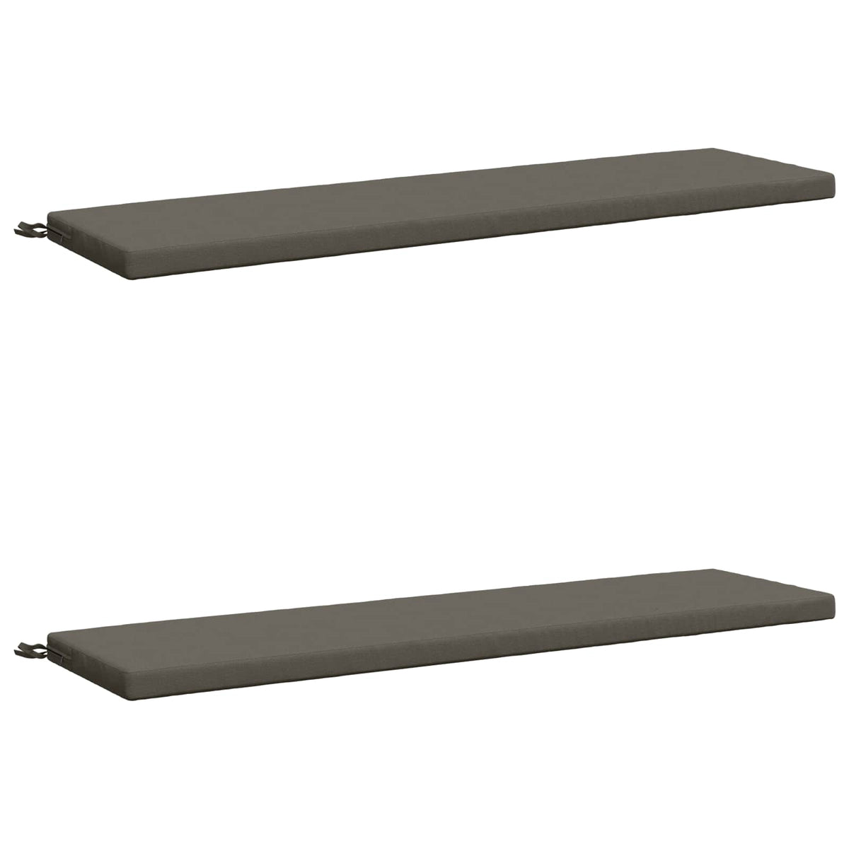 vidaXL 2-Piece Bench Cushions SOEST 2 pcs 100% Polyester Grey