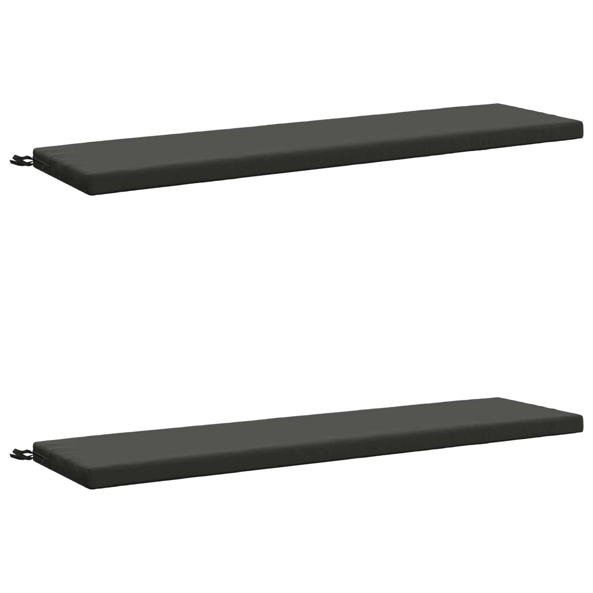 vidaXL 2-Piece Bench Cushions SOEST 2 pcs 100% Polyester Anthracite