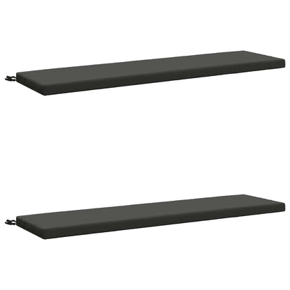 vidaXL 2-Piece Bench Cushions SOEST 2 pcs 100% Polyester Anthracite