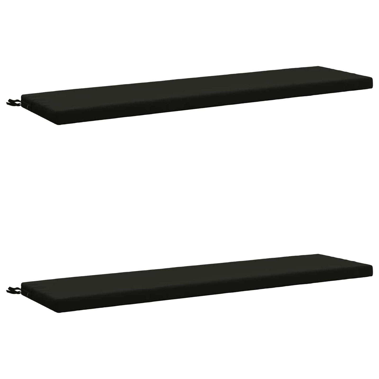 vidaXL 2-Piece Bench Cushions SOEST 2 pcs 100% Polyester Black
