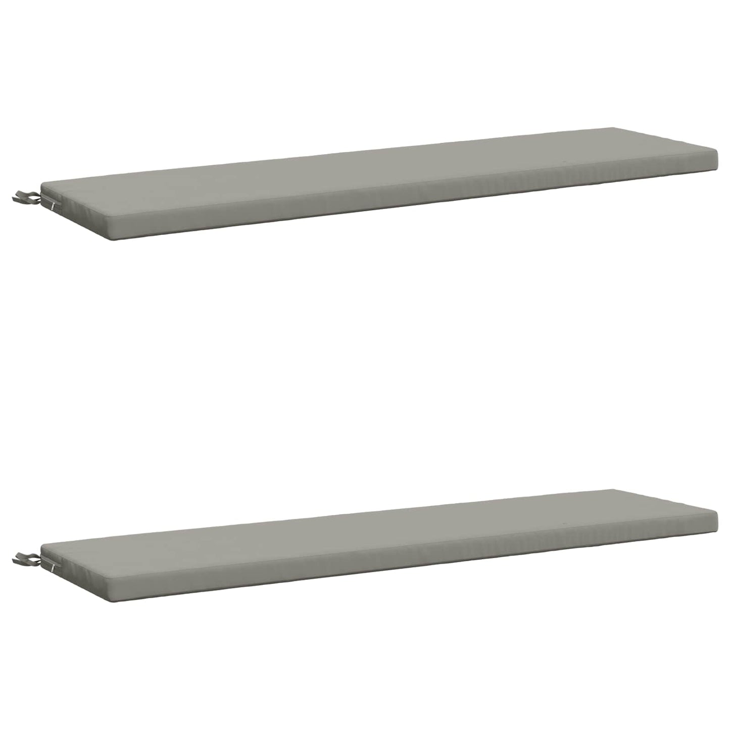 vidaXL 2-Piece Bench Cushions SOEST 2 pcs 100% Polyester Grey