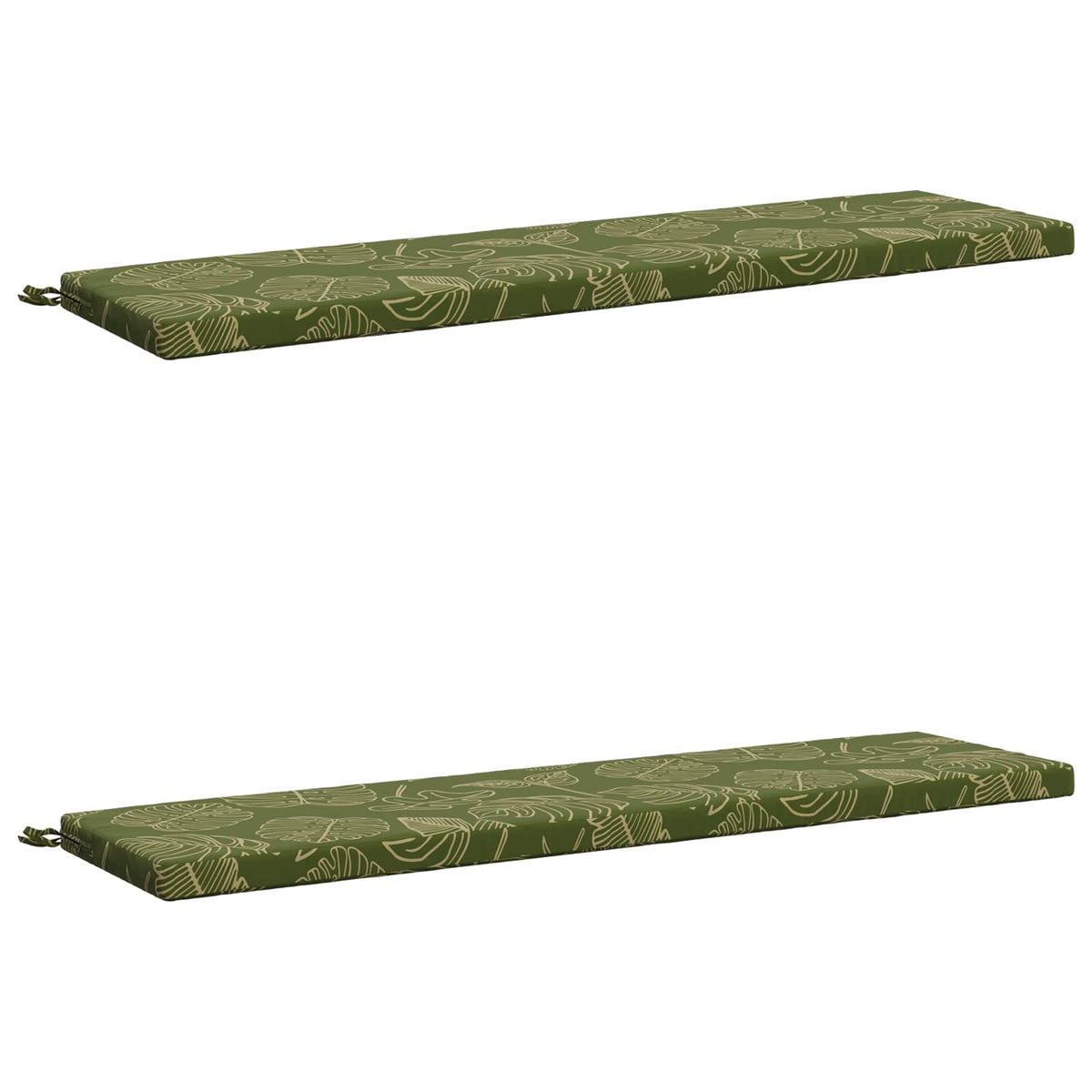 vidaXL 2-Piece Bench Cushions SOEST 2 pcs 100% Polyester Leaf Design
