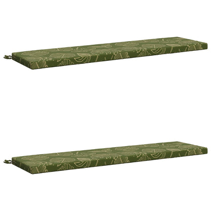vidaXL 2-Piece Bench Cushions SOEST 2 pcs 100% Polyester Leaf Design