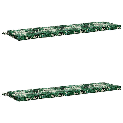 vidaXL 2-Piece Bench Cushions SOEST 2 pcs 100% Polyester Leaf Pattern