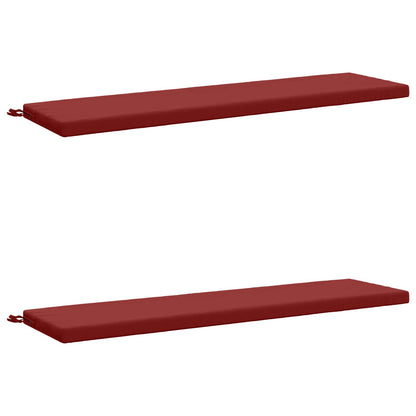 vidaXL 2-Piece Bench Cushions SOEST 2 pcs 100% Polyester Wine Red