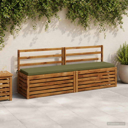 vidaXL Bench Cushion SOEST 100% Polyester Olive Green 180 x 40 x 5 cm