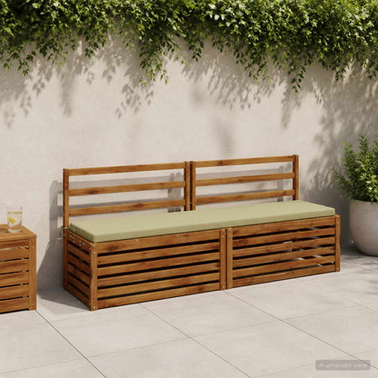 vidaXL Bench Cushion SOEST 100% Polyester Light Green 200 x 40 x 5 cm