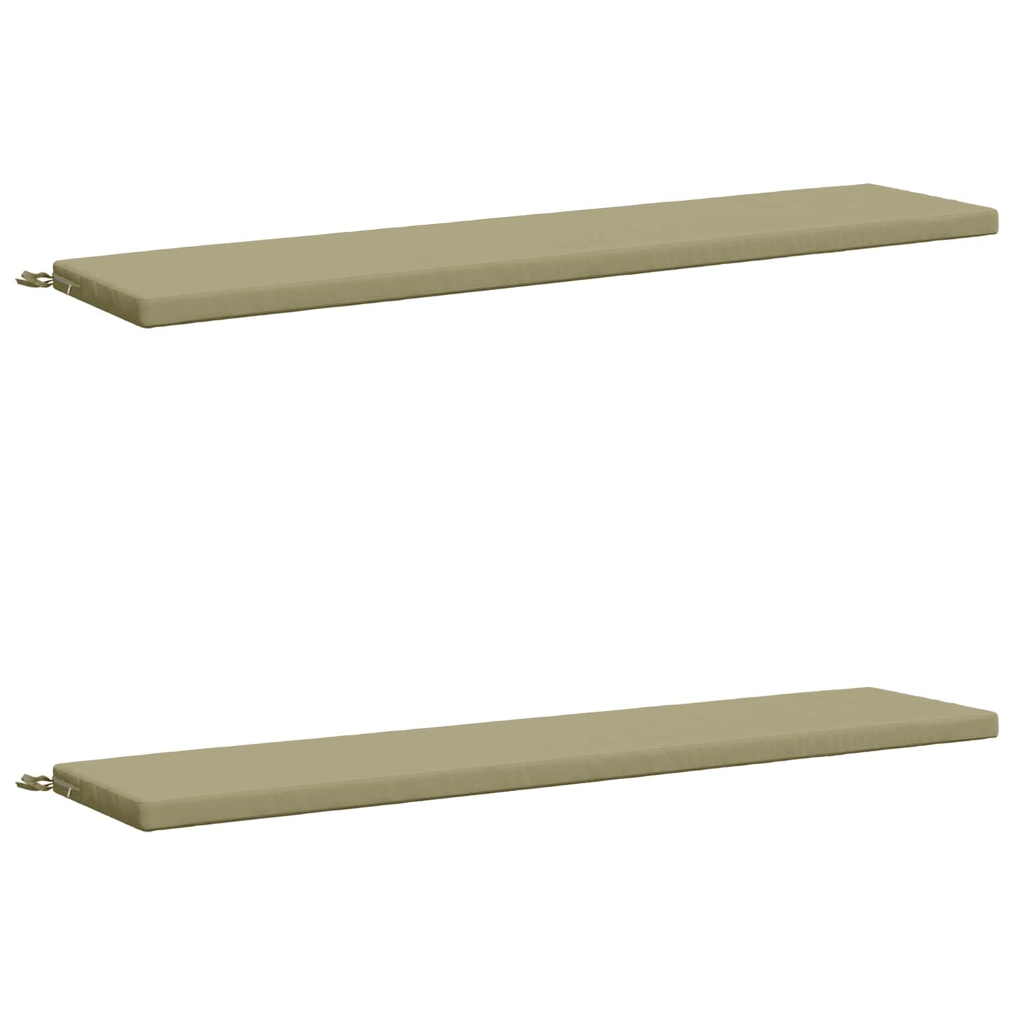 vidaXL 2-Piece Bench Cushions SOEST 2 pcs 100% Polyester Light Green