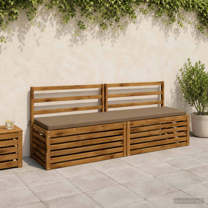 vidaXL 2-Piece Bench Cushions SOEST 2 pcs 100% Polyester Taupe