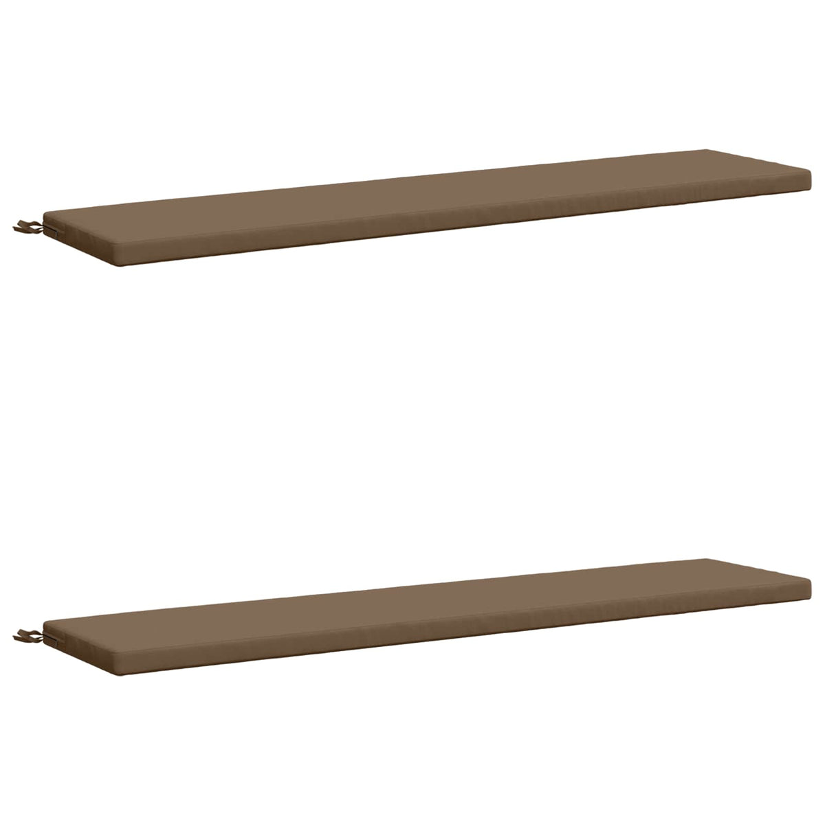 vidaXL 2-Piece Bench Cushions SOEST 2 pcs 100% Polyester Taupe