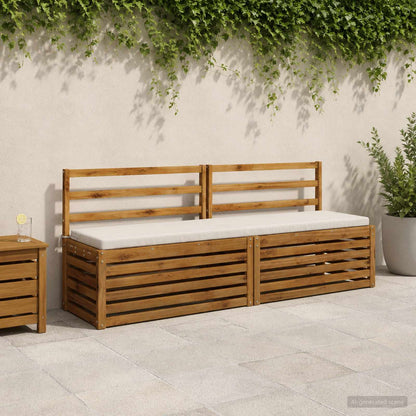 vidaXL 2-Piece Bench Cushions SOEST 2 pcs 100% Polyester White