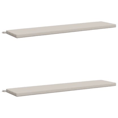vidaXL 2-Piece Bench Cushions SOEST 2 pcs 100% Polyester White