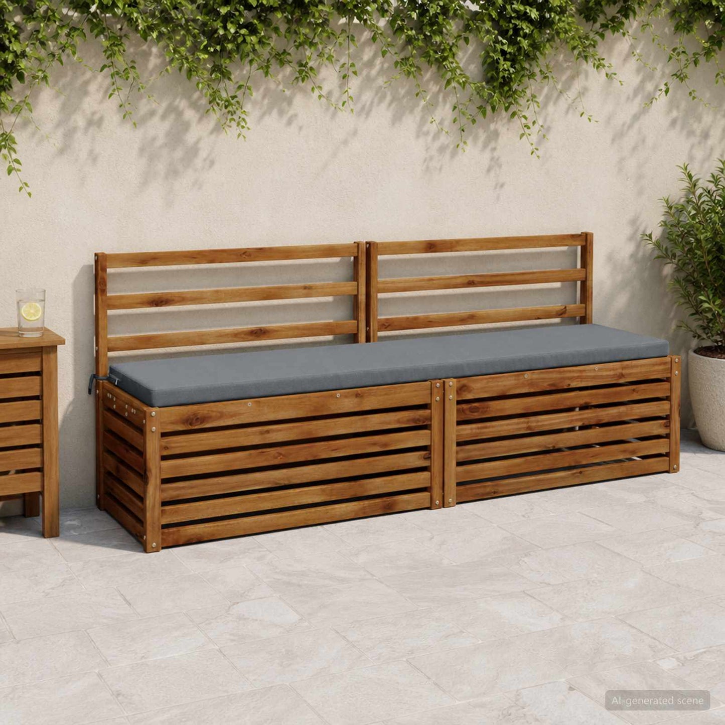 vidaXL 2-Piece Bench Cushions SOEST 2 pcs 100% Polyester Blue