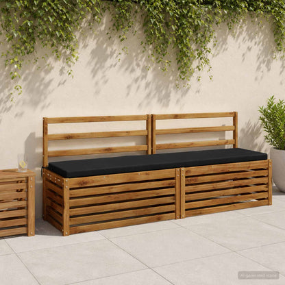 vidaXL Bench Cushion SOEST 100% Polyester Dark Blue 200 x 40 x 5 cm