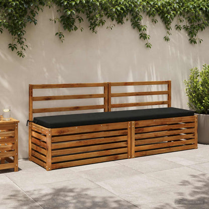 vidaXL Bench Cushion SOEST 100% Polyester Black 180 x 40 x 5 cm