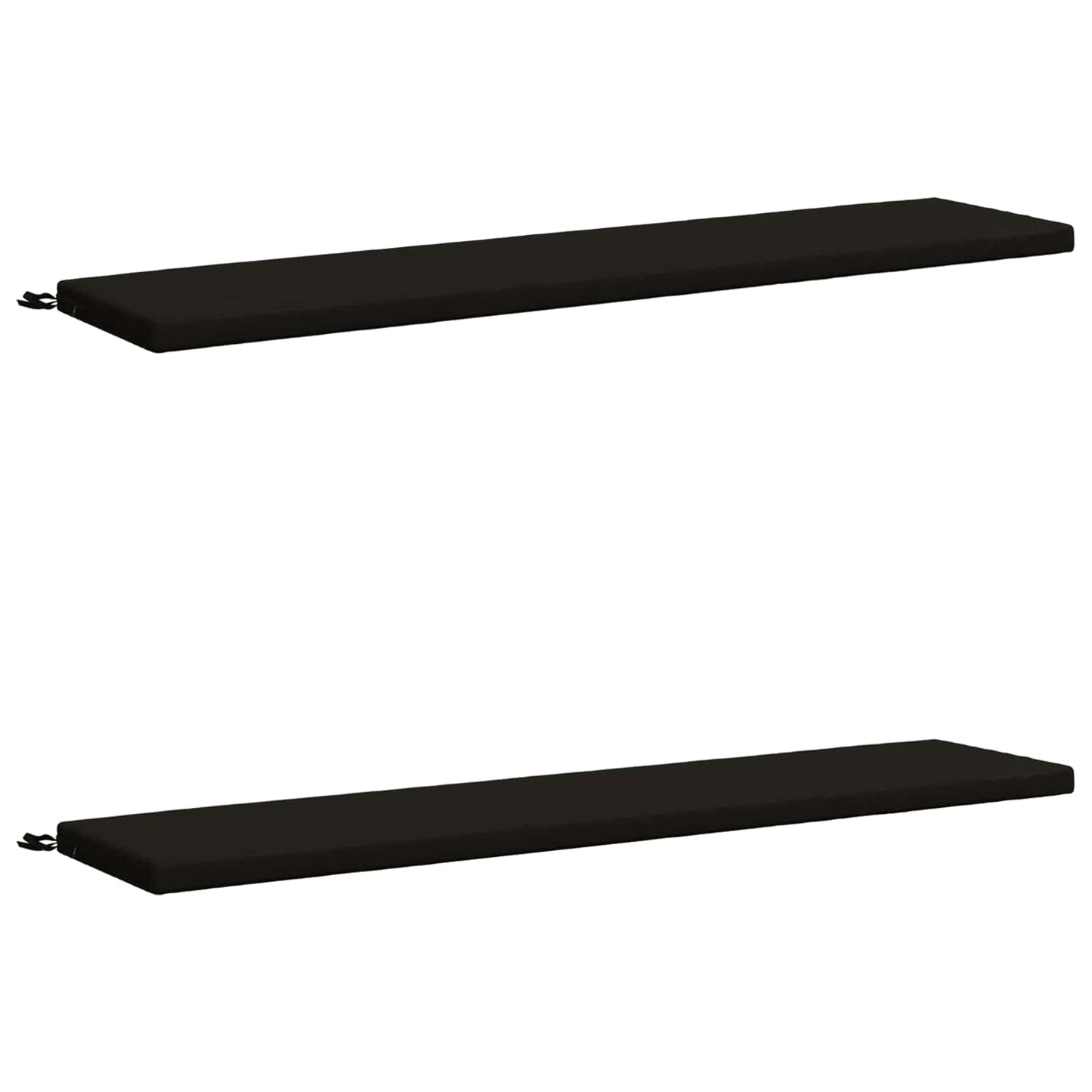 vidaXL 2-Piece Bench Cushions SOEST 2 pcs 100% Polyester Black