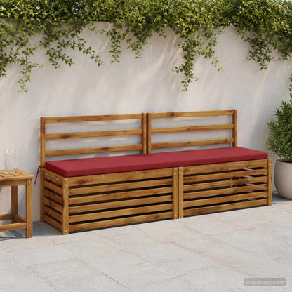 vidaXL 2-Piece Bench Cushions SOEST 2 pcs 100% Polyester Red