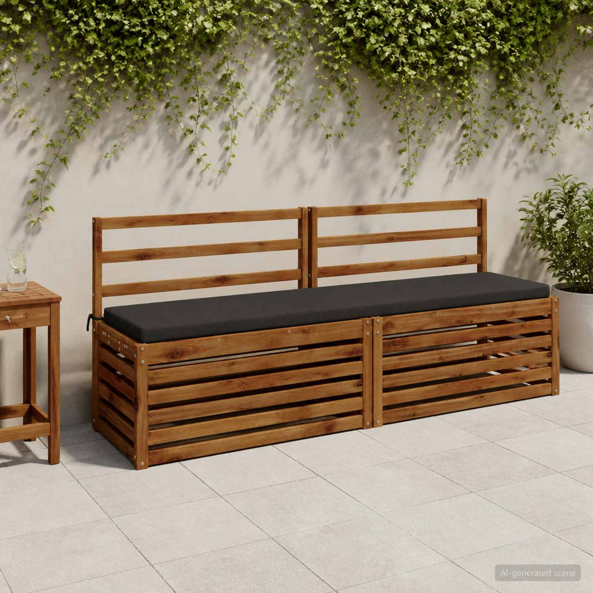 vidaXL 2-Piece Bench Cushions SOEST 2 pcs 100% Polyester Anthracite