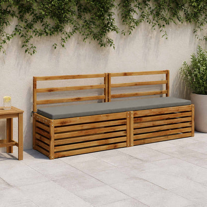 vidaXL Bench Cushion SOEST 100% Polyester Grey 170 x 40 x 5 cm