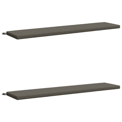 vidaXL 2-Piece Bench Cushions SOEST 2 pcs 100% Polyester Grey