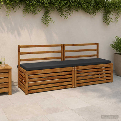 vidaXL 2-Piece Bench Cushions SOEST 2 pcs 100% Polyester Anthracite