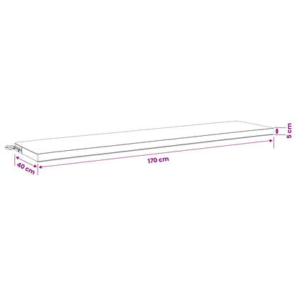 vidaXL Bench Cushion SOEST 100% Polyester Beige 170 x 40 x 5 cm
