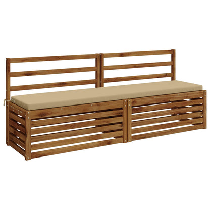 vidaXL 2-Piece Bench Cushions SOEST 2 pcs 100% Polyester Beige
