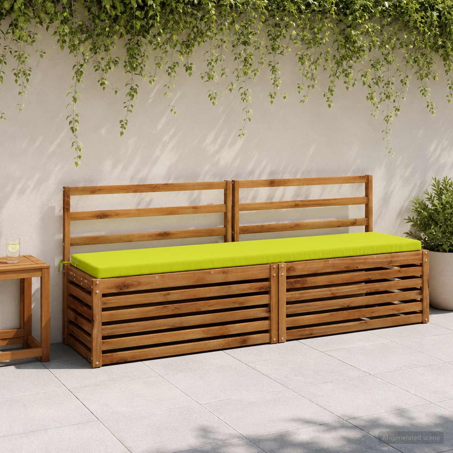 vidaXL Bench Cushion SOEST 100% Polyester Bright Green 180 x 40 x 5 cm