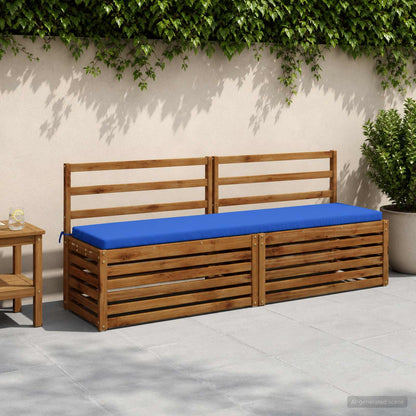 vidaXL 2-Piece Bench Cushions SOEST 2 pcs 100% Polyester Royal Blue