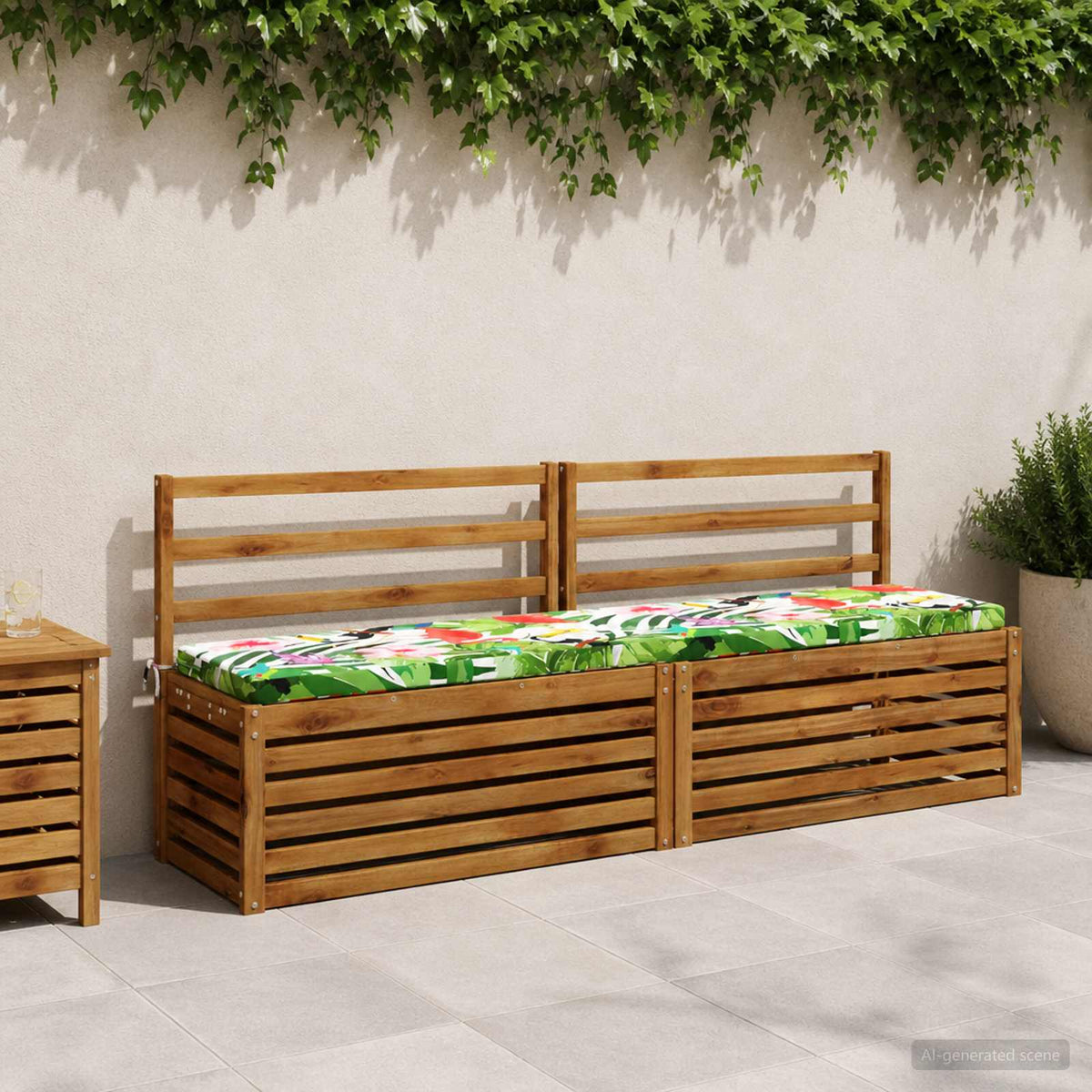 vidaXL Bench Cushion SOEST 100% Polyester Multicolour 180 x 40 x 5 cm