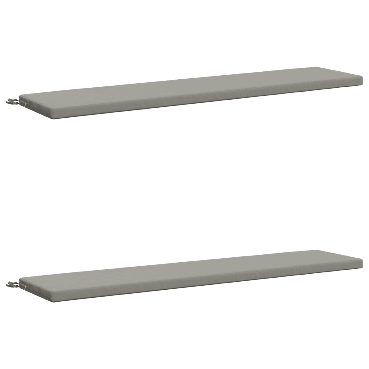 vidaXL 2-Piece Bench Cushions SOEST 2 pcs 100% Polyester Grey