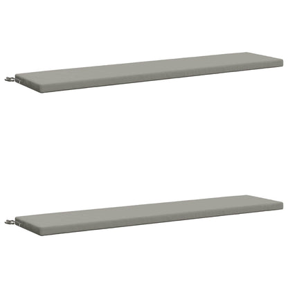 vidaXL 2-Piece Bench Cushions SOEST 2 pcs 100% Polyester Grey