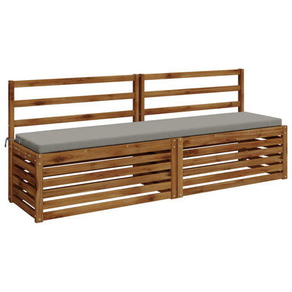 vidaXL 2-Piece Bench Cushions SOEST 2 pcs 100% Polyester Grey