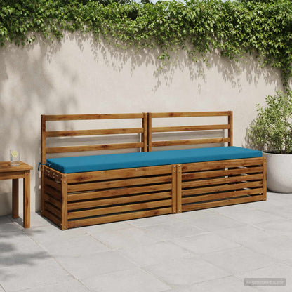 vidaXL Bench Cushion SOEST 100% Polyester Light Blue 180 x 40 x 5 cm