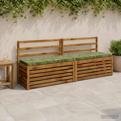 vidaXL Bench Cushion SOEST 100% Polyester Leaf Design 170 x 40 x 5 cm
