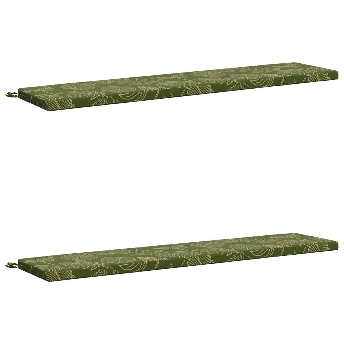 vidaXL 2-Piece Bench Cushions SOEST 2 pcs 100% Polyester Leaf Design