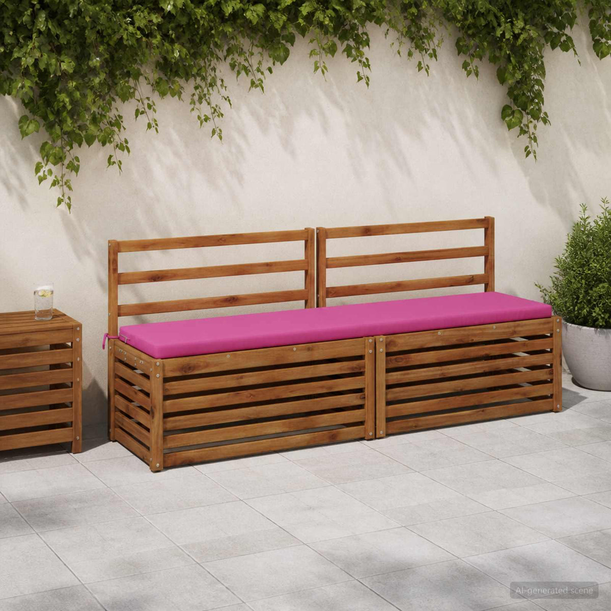 vidaXL Bench Cushion SOEST 100% Polyester Pink 180 x 40 x 5 cm