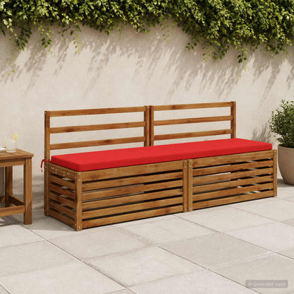 vidaXL 2-Piece Bench Cushions SOEST 2 pcs 100% Polyester Red