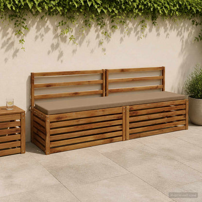 vidaXL 2-Piece Bench Cushions SOEST 2 pcs 100% Polyester Taupe