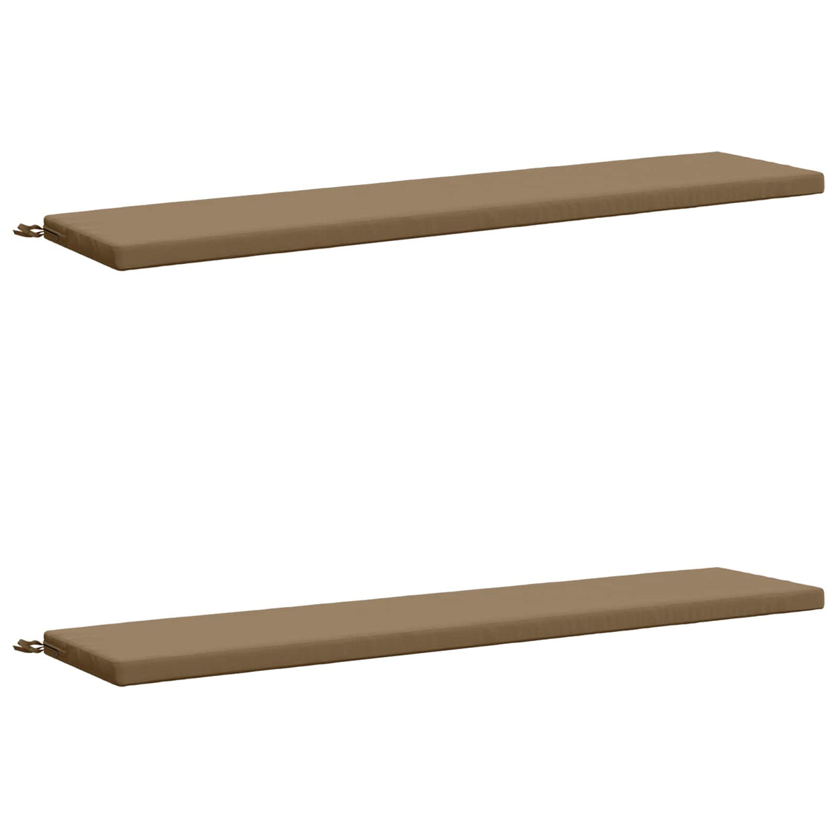 vidaXL 2-Piece Bench Cushions SOEST 2 pcs 100% Polyester Taupe