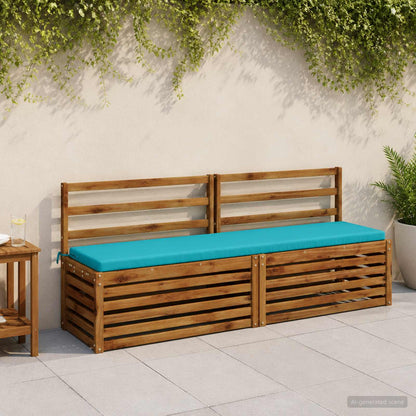 vidaXL Bench Cushion SOEST 100% Polyester Turquoise 200 x 40 x 5 cm