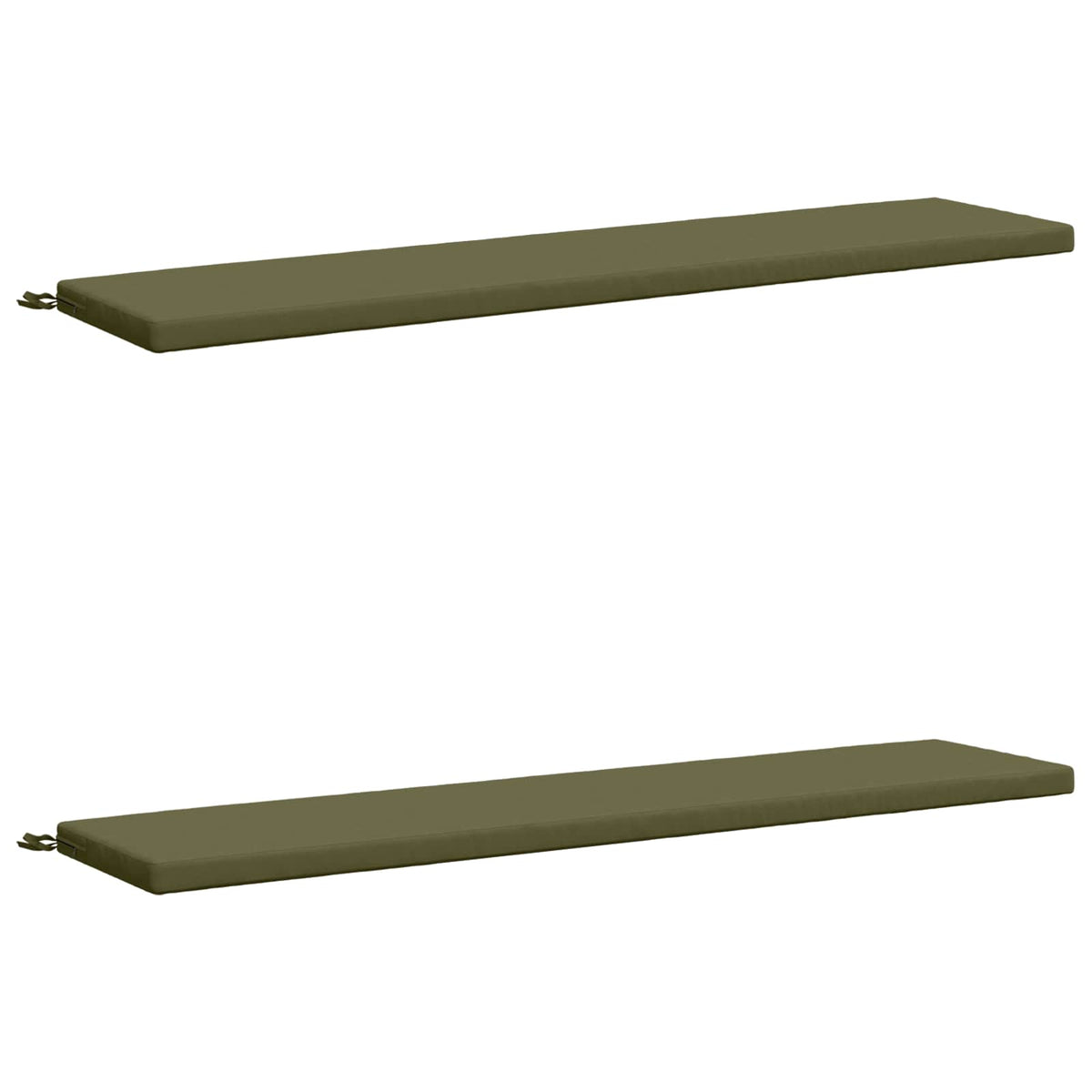vidaXL 2-Piece Bench Cushions SOEST 2 pcs 100% Polyester Olive Green