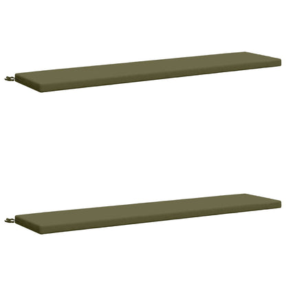 vidaXL 2-Piece Bench Cushions SOEST 2 pcs 100% Polyester Olive Green