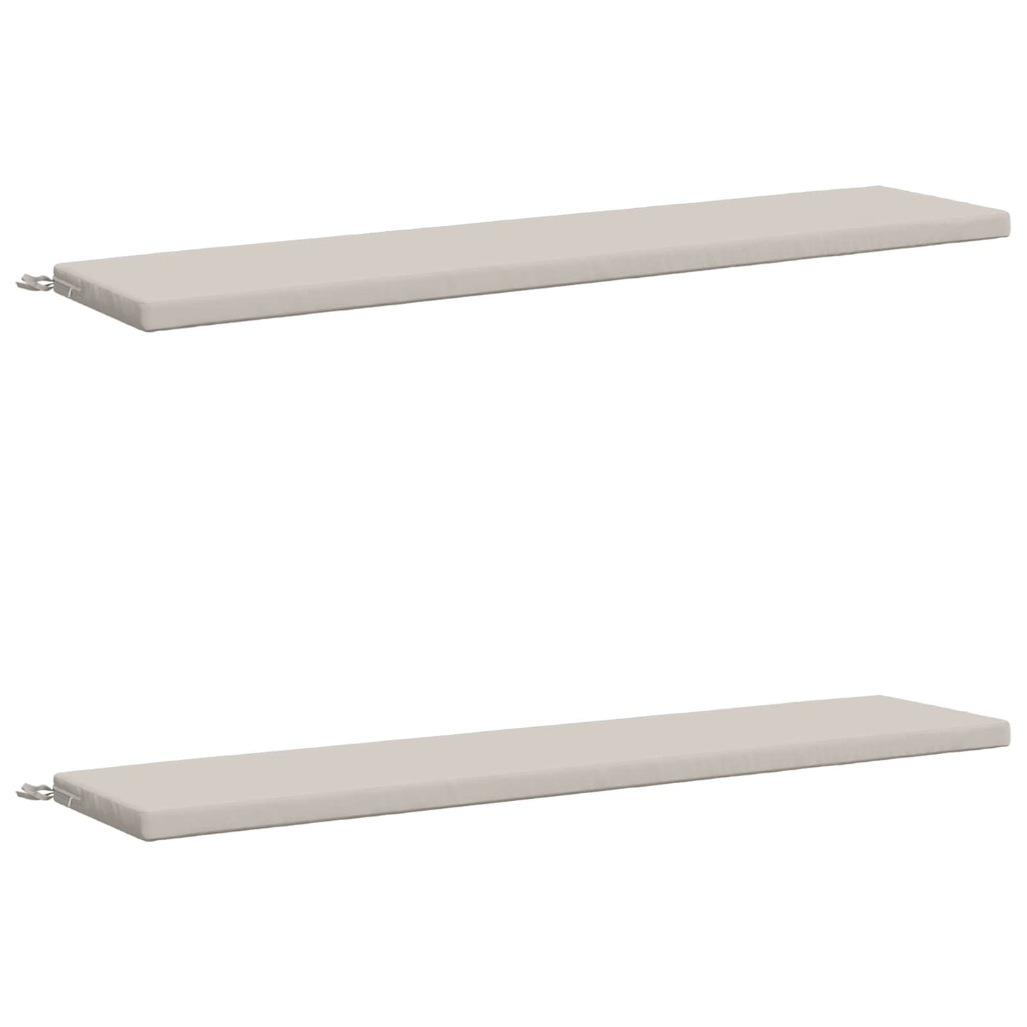 vidaXL 2-Piece Bench Cushions SOEST 2 pcs 100% Polyester White